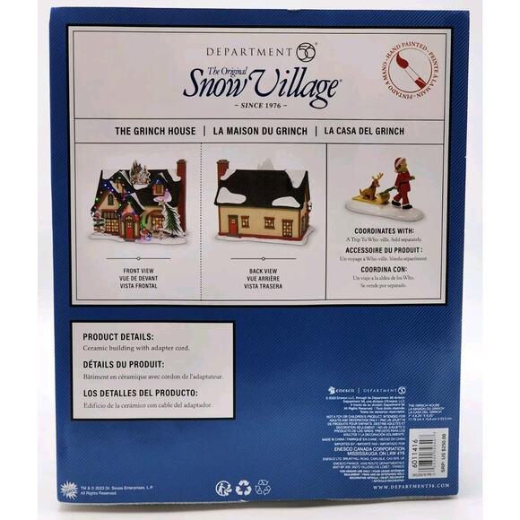 Dept 56 THE GRINCH HOUSE Snow Village Christmas Lane 6011416 Brand New In Box - Picture 7 of 9